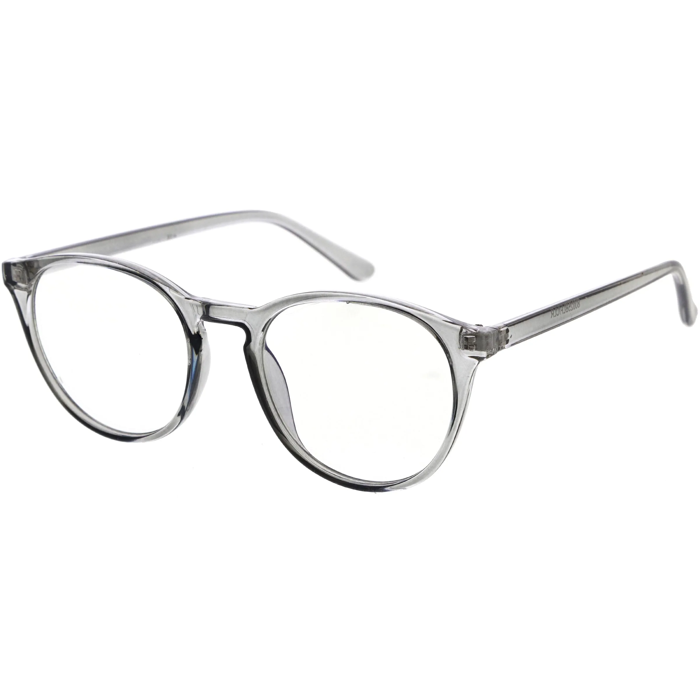 Vintage-Inspired Keyhole Accented Blue Light Blocking Round Glasses D241 sold by ZeroUV product image thumbnail 2