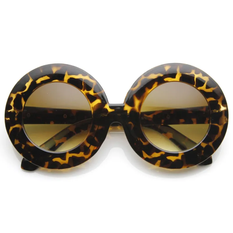 Women's Thick Oversize Designer Fashion Round Sunglasses 9115 sold by ZeroUV