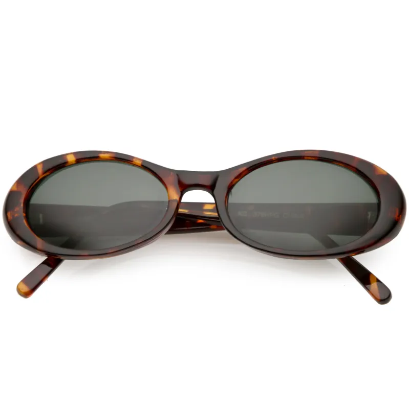 Small Retro True Vintage 1990's Oval Round Clout Sunglasses C653 sold by ZeroUV