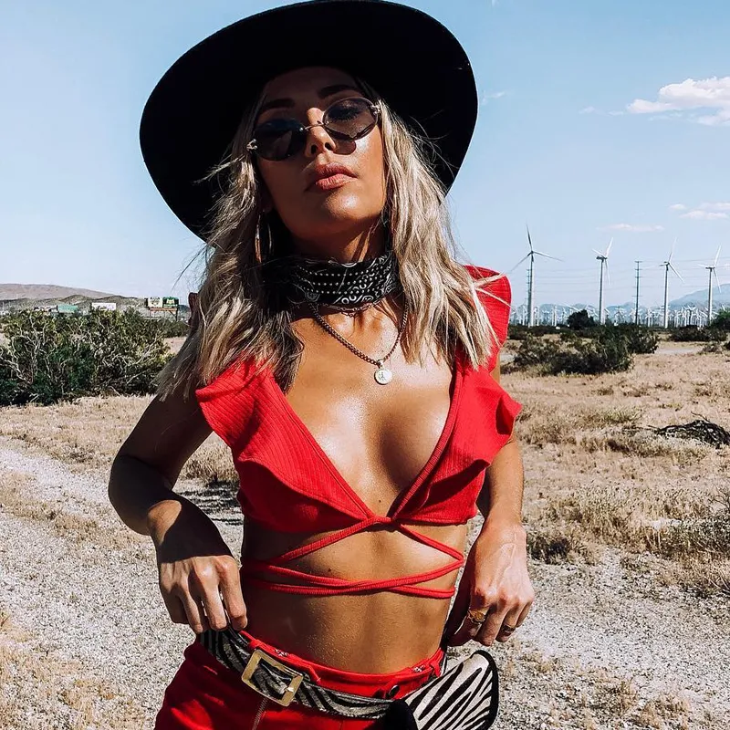 Retro Small Round Oval Color Tone Rimless Sunglasses C757 sold by ZeroUV product image thumbnail 3