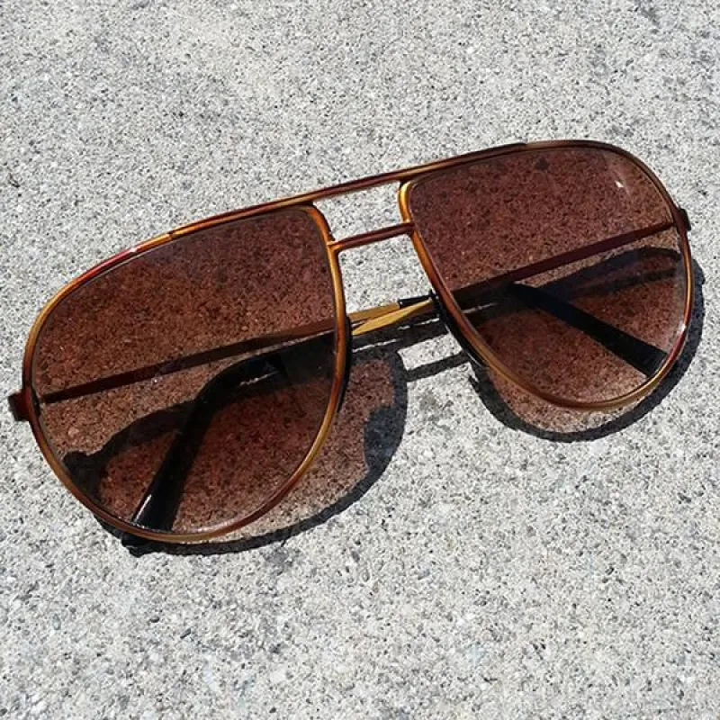 True Italy Vintage Hipster Square Aviator Sunglasses Brasco sold by ZeroUV
