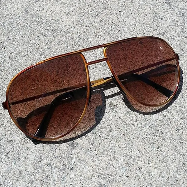 True Italy Vintage Hipster Square Aviator Sunglasses Brasco sold by ZeroUV