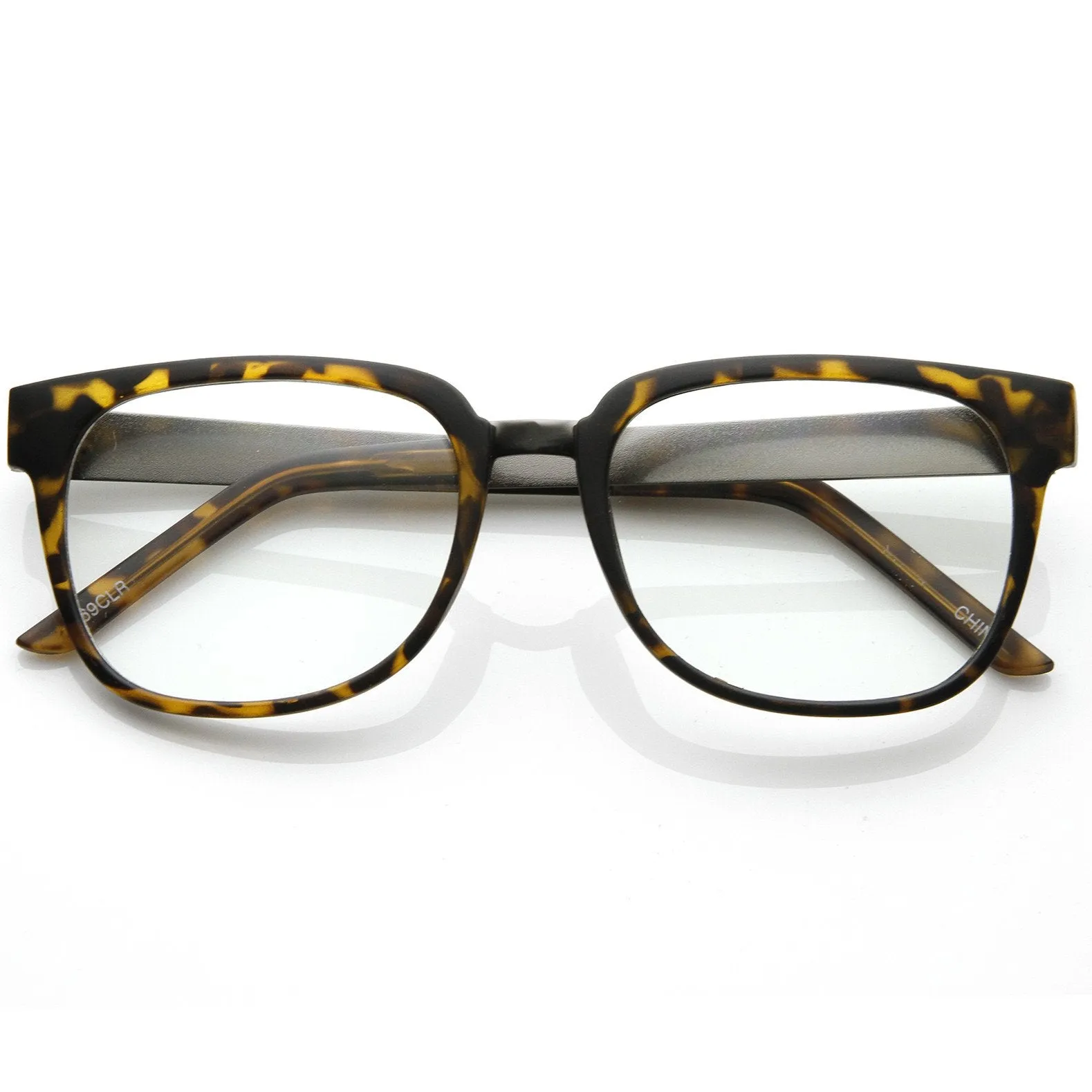 Premium Metal Arm Fashion Square Clear Lens Glasses 8630 sold by ZeroUV