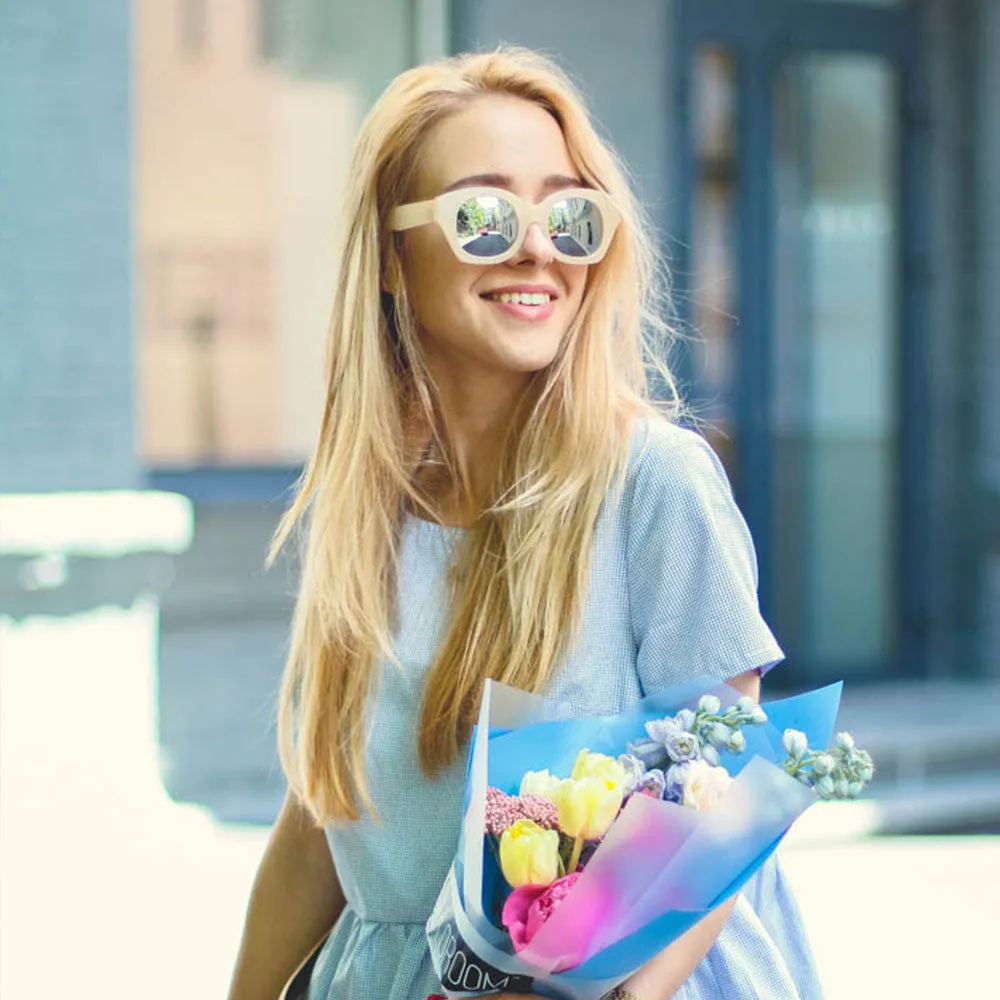 Oversize Indie Bold Frame Mirrored Lens Sunglasses 9983 sold by ZeroUV product image thumbnail 3