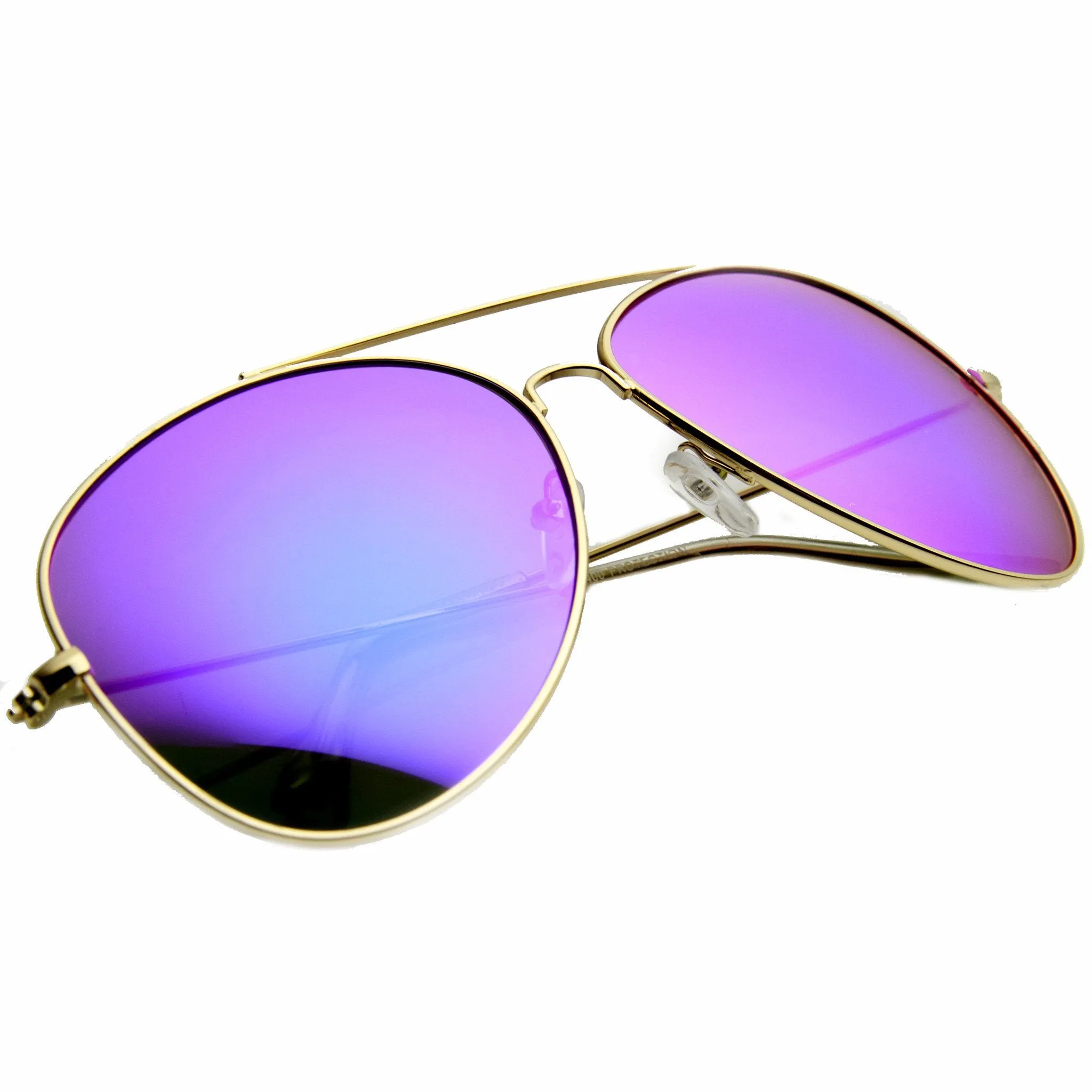 Oversize 62mm Metal Mirror Lens Aviator Sunglasses 9596 sold by ZeroUV product image thumbnail 5