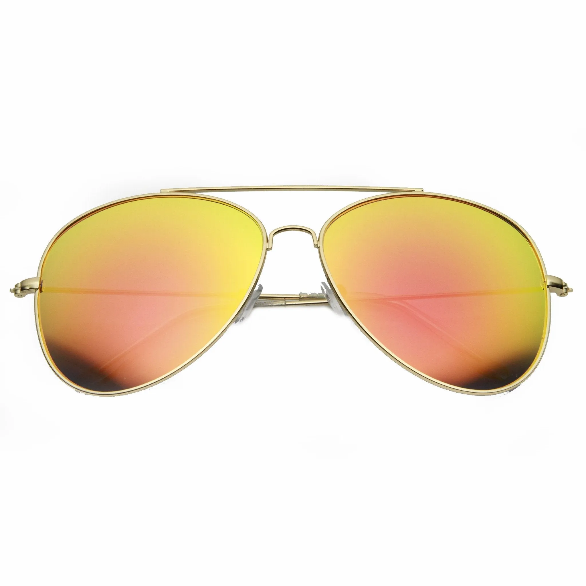 Oversize 62mm Metal Mirror Lens Aviator Sunglasses 9596 sold by ZeroUV product image thumbnail 4