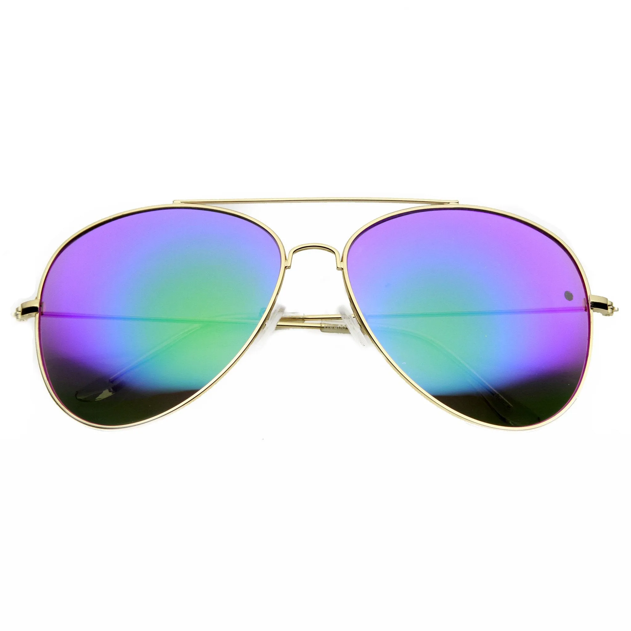 Oversize 62mm Metal Mirror Lens Aviator Sunglasses 9596 sold by ZeroUV