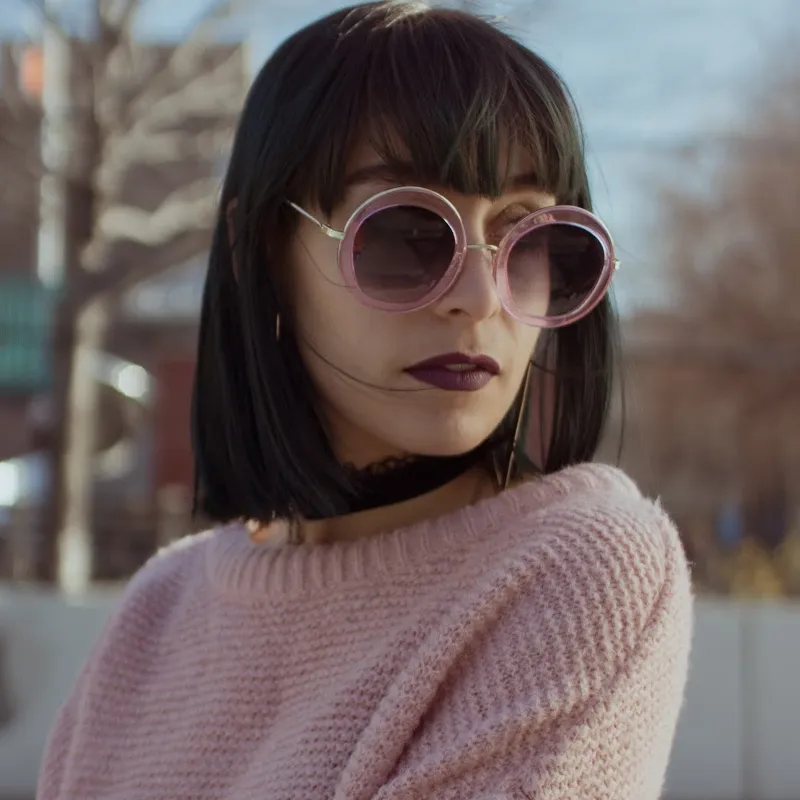 Women's Retro Penta Cut Gradient Lens Sunglasses A135 sold by ZeroUV product image thumbnail 3