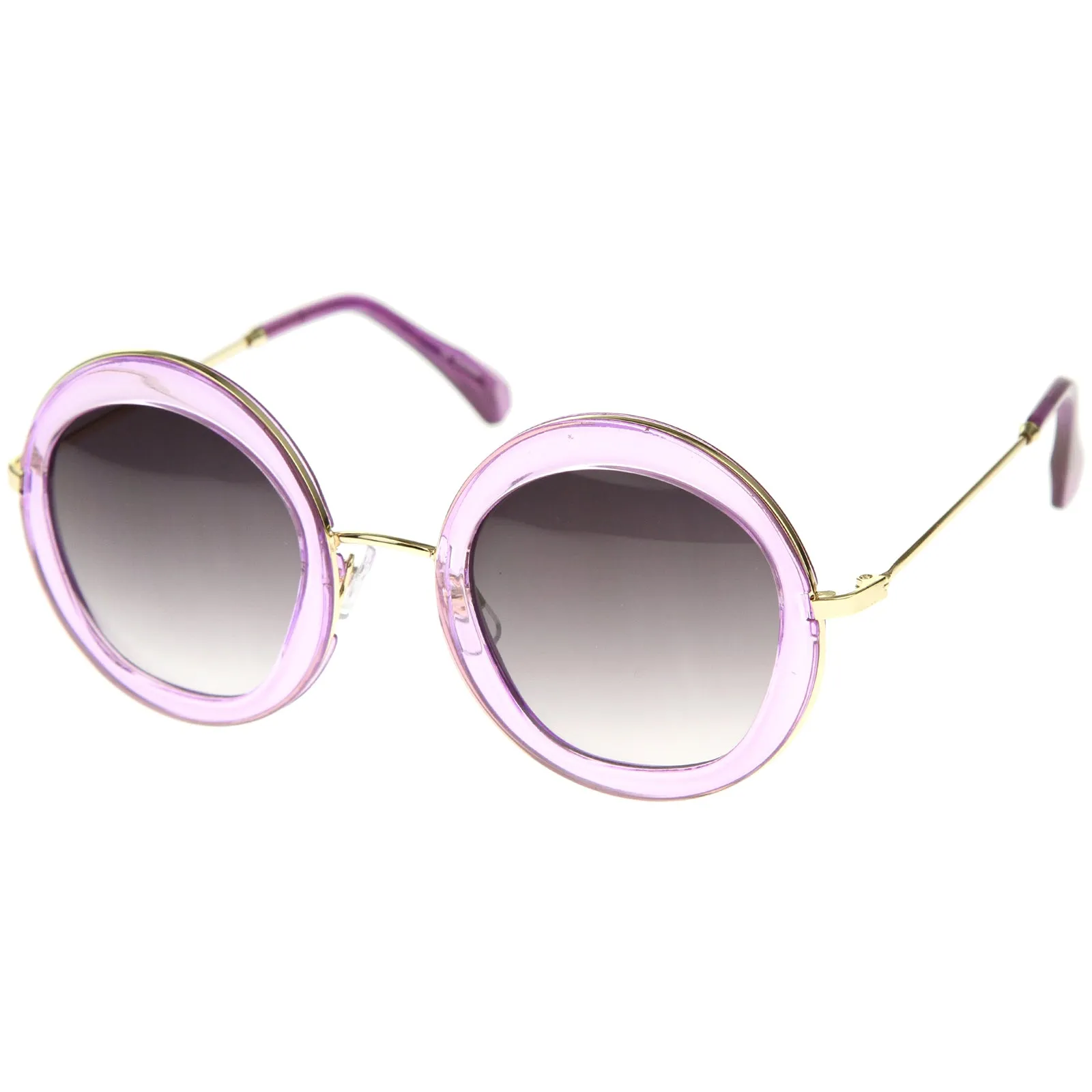Women's Retro Penta Cut Gradient Lens Sunglasses A135 sold by ZeroUV product image thumbnail 2