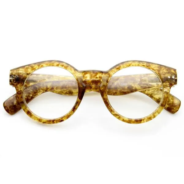 Hipster Retro P3 Optical RX Keyhole Clear Lens Round Glasses 9614 sold by ZeroUV