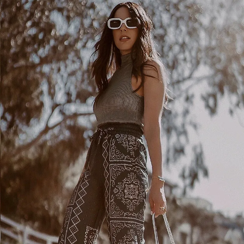 Retro Bold Deep Inset Rectangle Flat Lens Sunglasses C525 sold by ZeroUV product image thumbnail 3