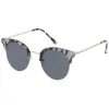Retro Horned Rim Half Frame Marble Print Flat Lens Sunglasses C262 sold by ZeroUV