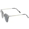 Retro Horned Rim Half Frame Marble Print Flat Lens Sunglasses C262 sold by ZeroUV