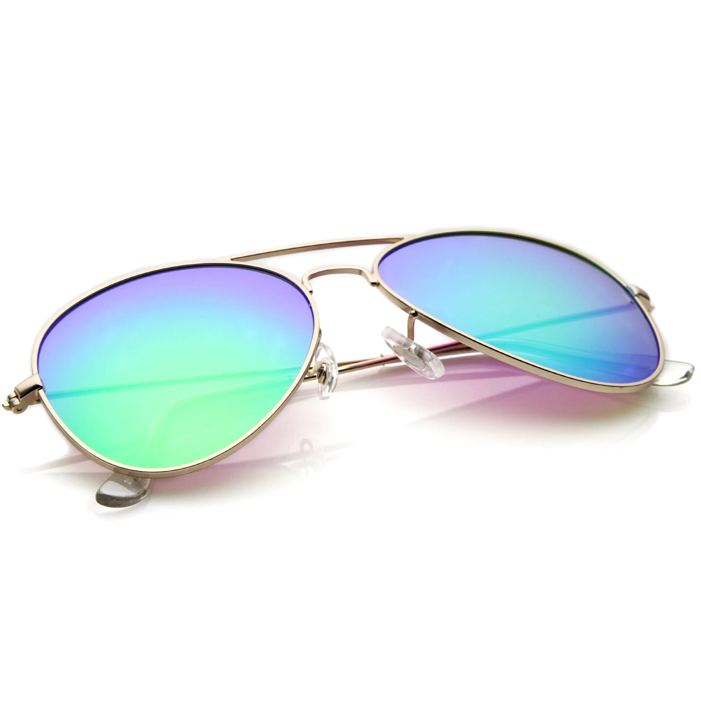 Premium Nickel Plated Frame Multi-Coated Mirror Lens Aviator Sunglasses A284 sold by ZeroUV product image thumbnail 4