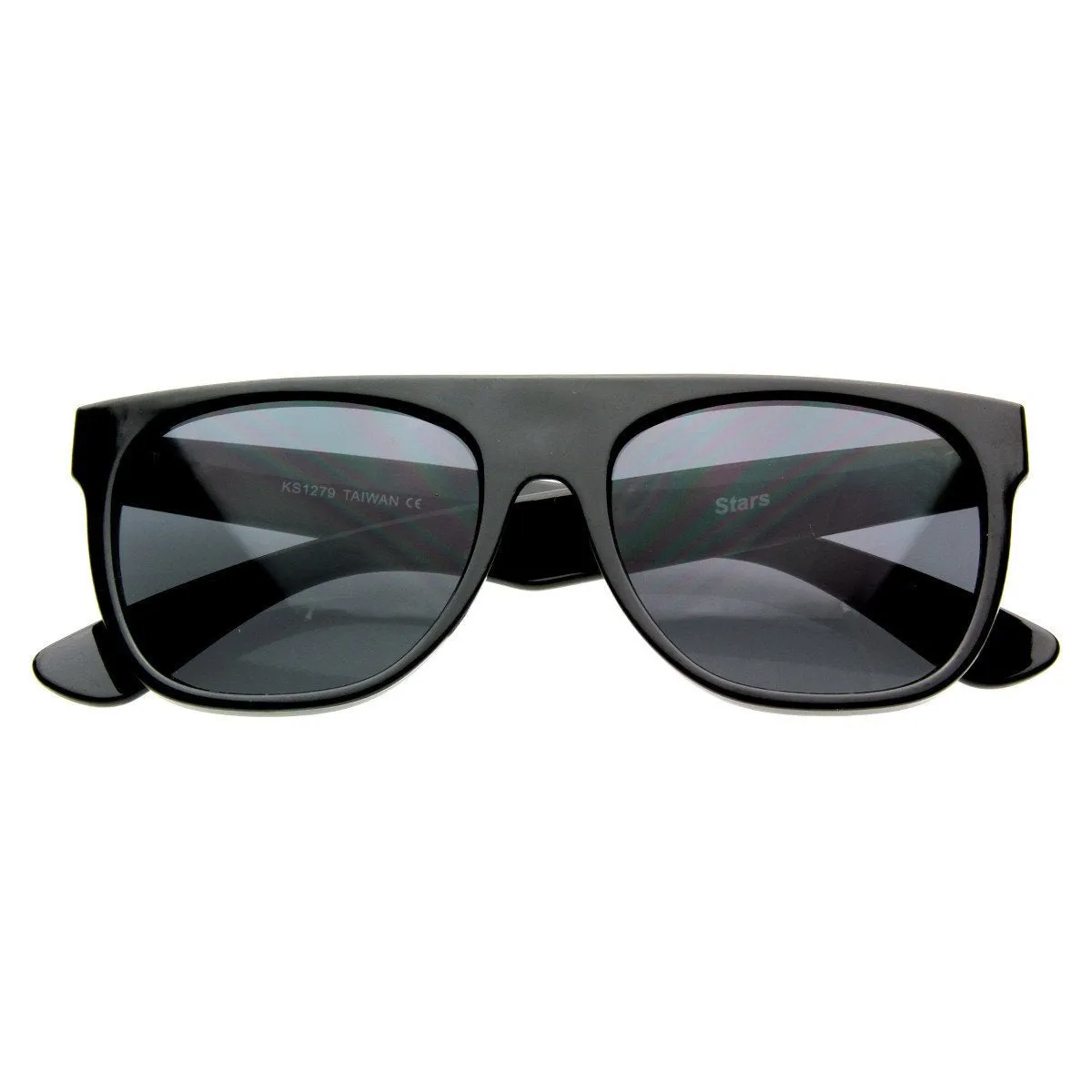Celebrity Super Flat Top Retro Horned Rim Sunglasses 8066 sold by ZeroUV