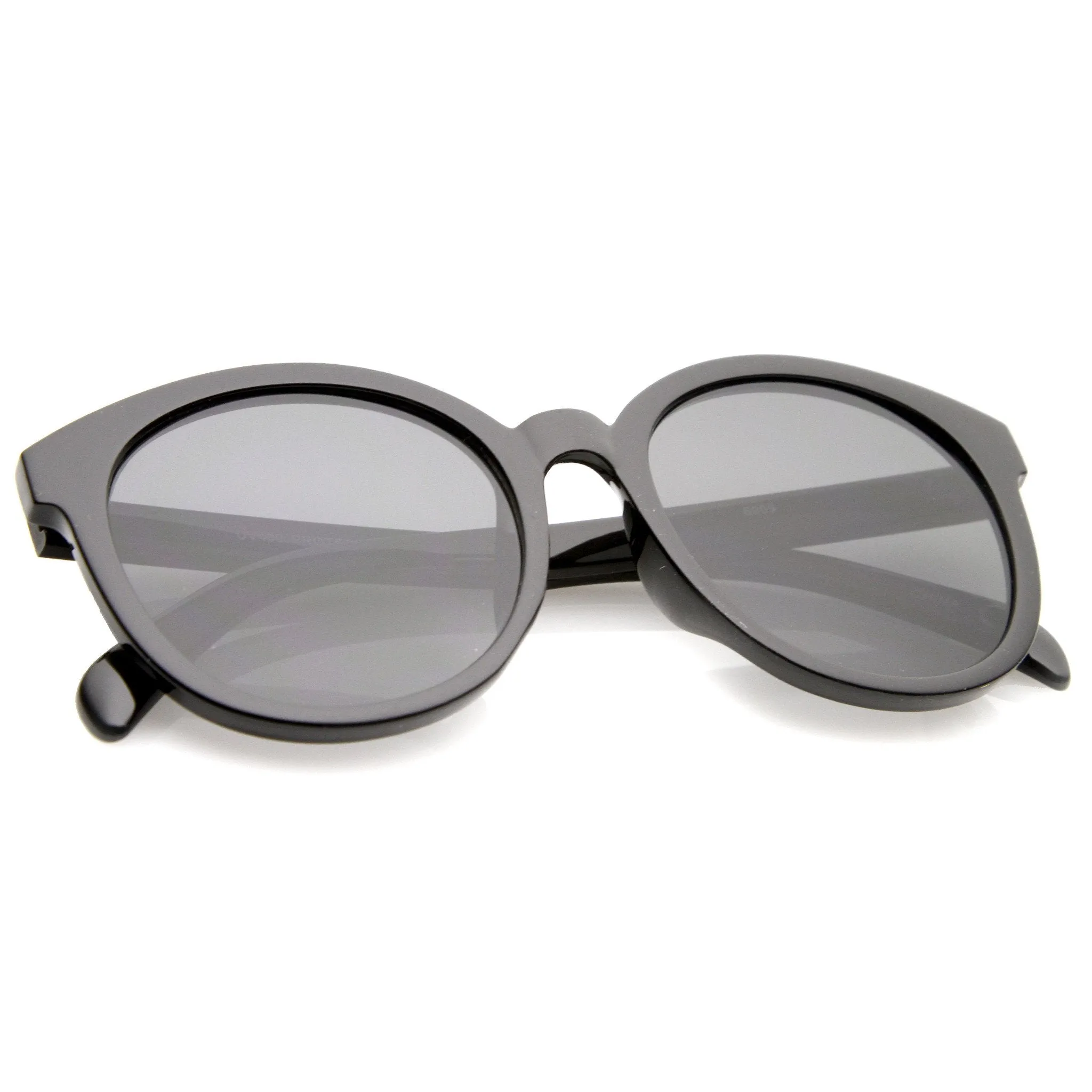 Women's Retro Round Horned Rim Sunglasses A467 sold by ZeroUV product image thumbnail 4