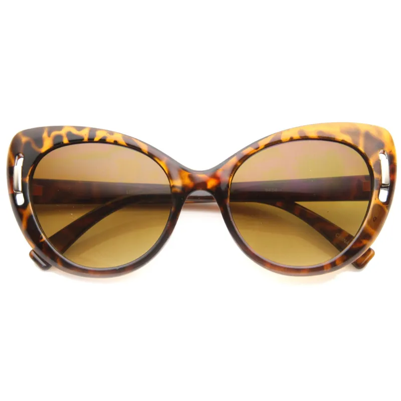 Women's Unique Temple Oversize Cat Eye Sunglasses 9794 sold by ZeroUV