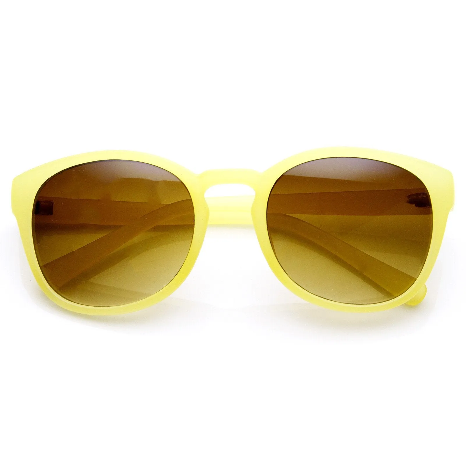 Womens Retro Colorful Pastel P3 Horned Rim Keyhole Sunglasses 9104 sold by ZeroUV