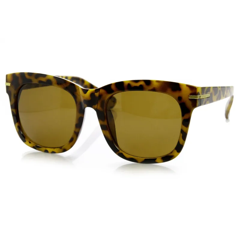 Womens Oversize Bold Frame Modern Horned Rim Fashion Sunglasses 9301 sold by ZeroUV