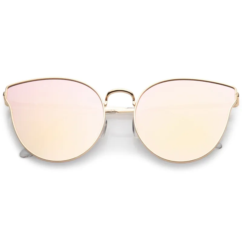 Women's Premium Mirrored Flat Lens Cat Eye Sunglasses C362 sold by ZeroUV