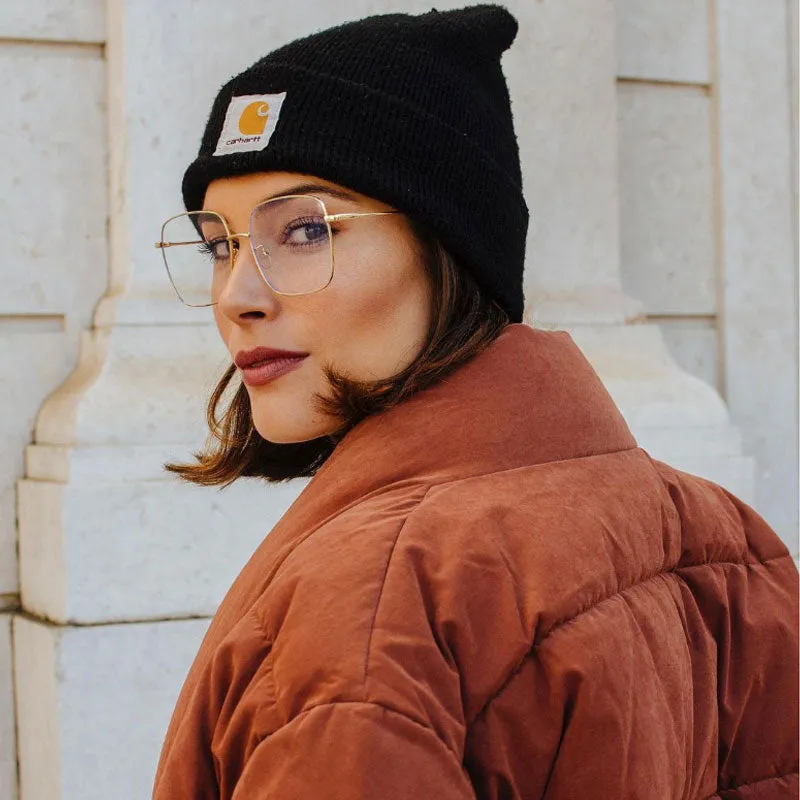 Retro Modern Blue Light Filtering Thin Metal Arms Square Glasses D090 sold by ZeroUV product image thumbnail 2