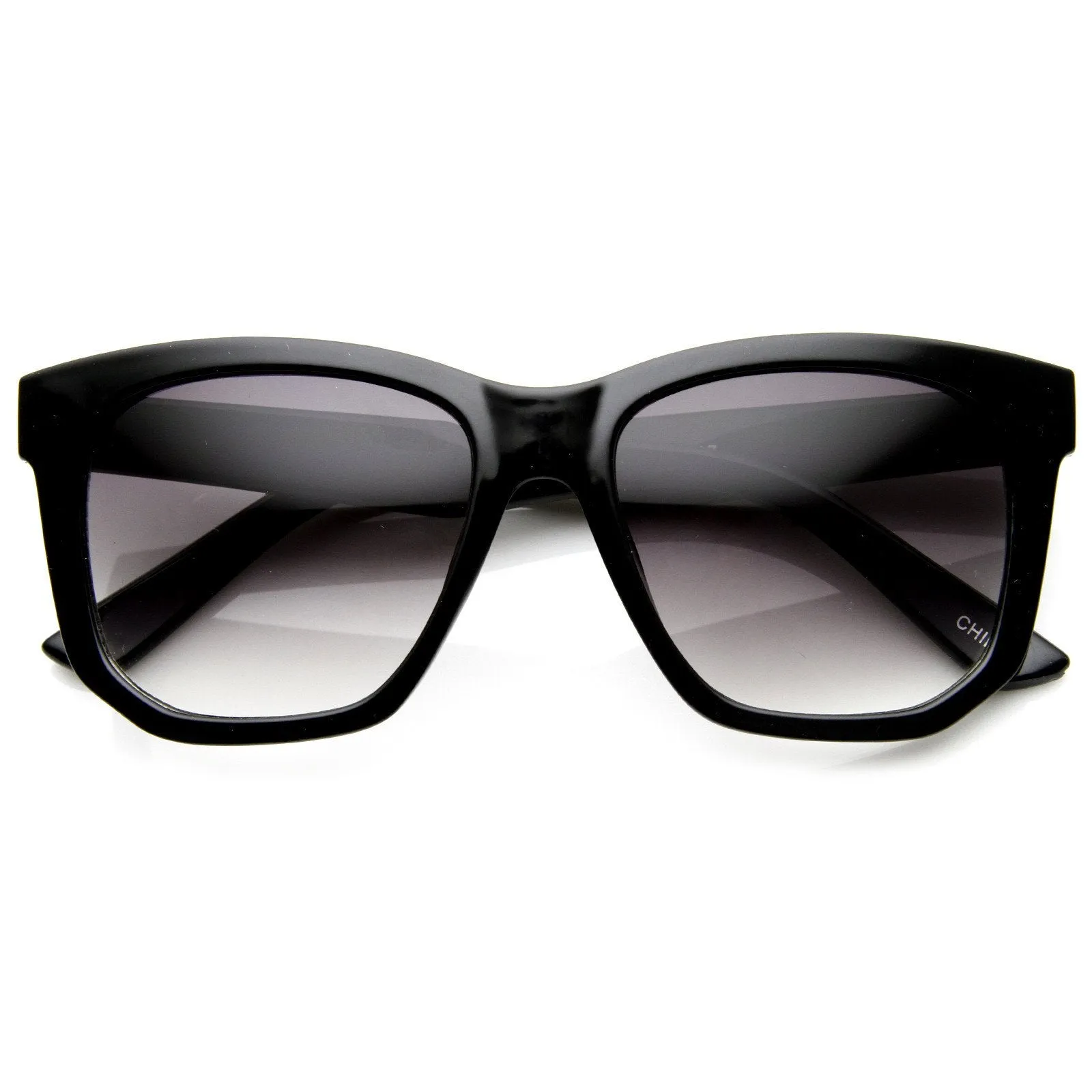 Trendy Thick Frame Fashion Edge Cut Horned Rim Sunglasses 8914 sold by ZeroUV product image thumbnail 3