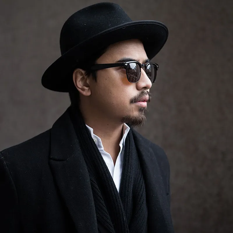 Indie Half Frame Horned Rim Vintage Inspired Sunglasses sold by ZeroUV product image thumbnail 3