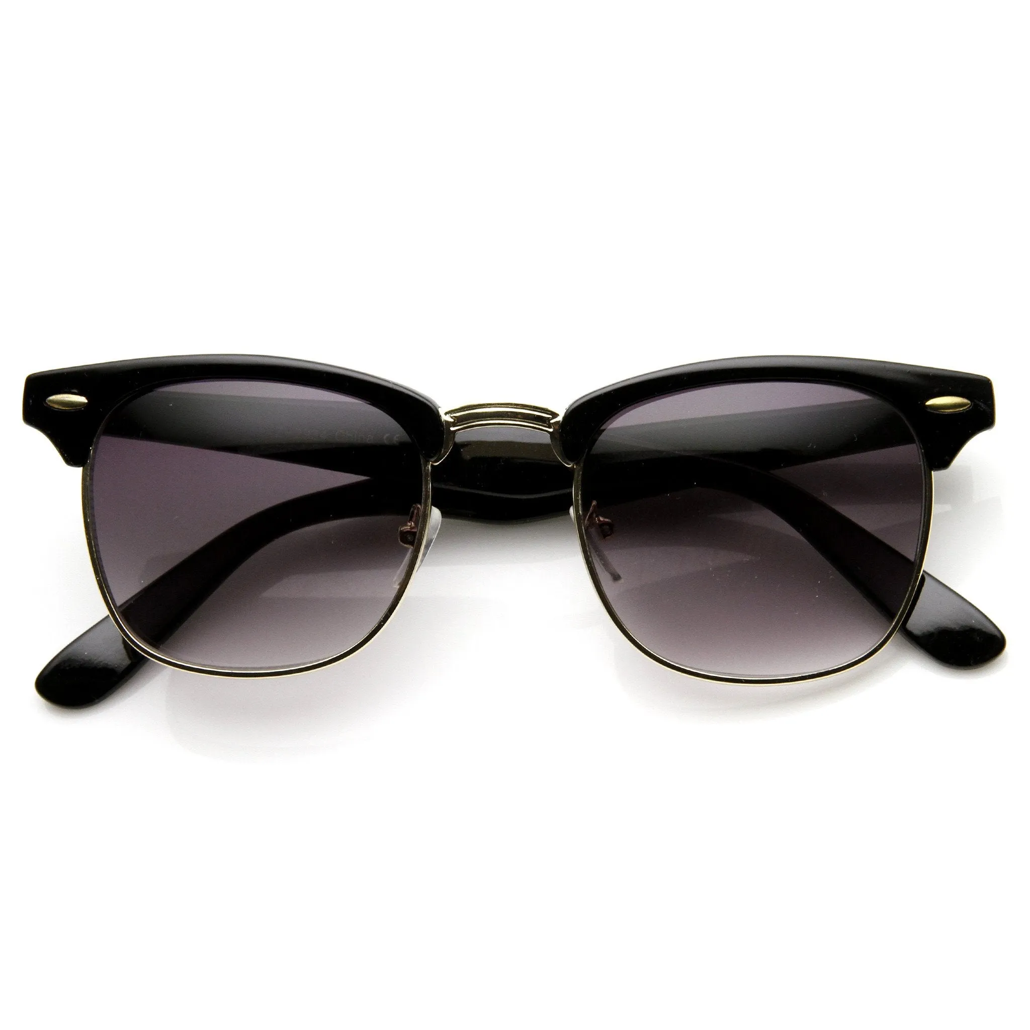 Indie Half Frame Horned Rim Vintage Inspired Sunglasses sold by ZeroUV product image thumbnail 5