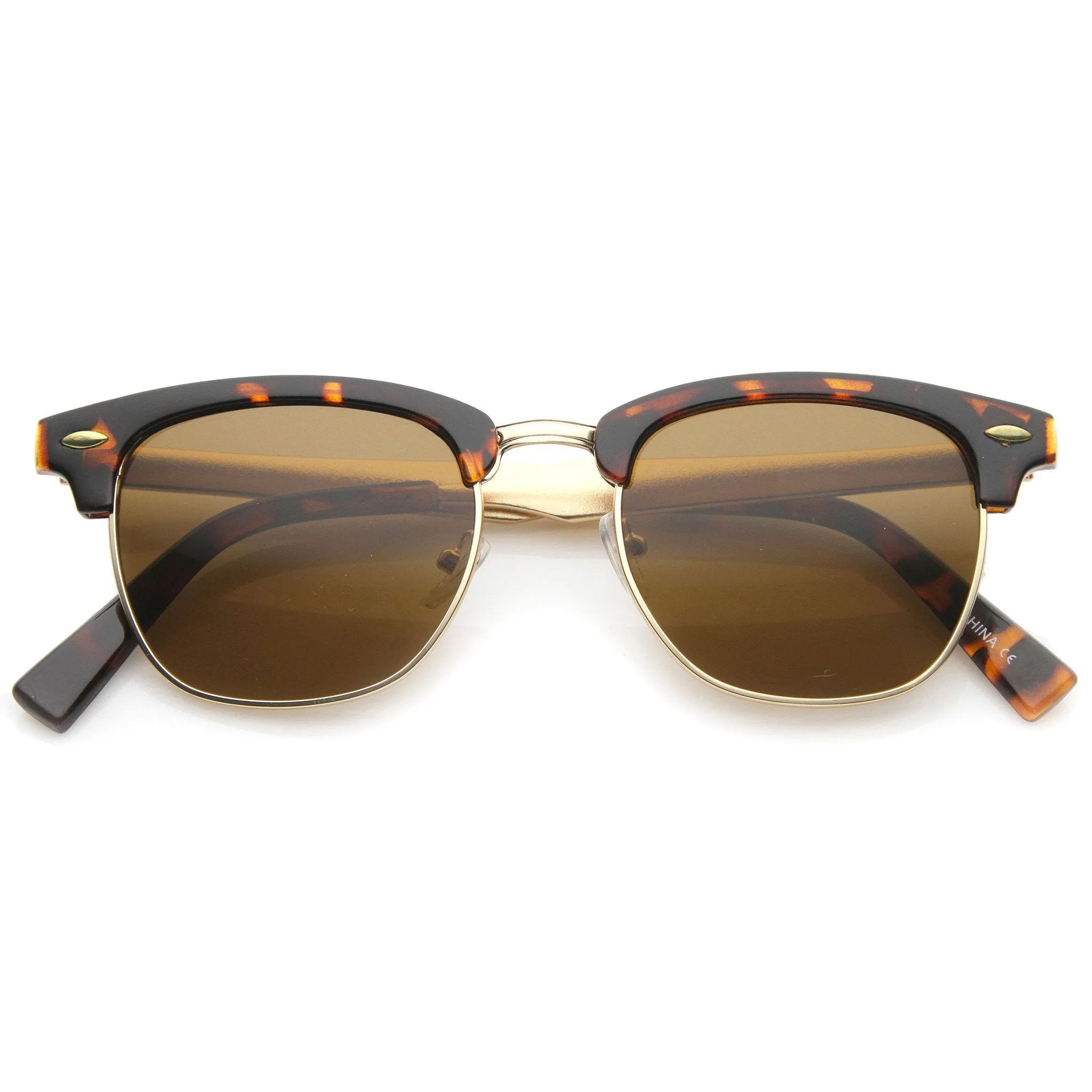 Vintage Half Frame Horned Rim Sunglasses A024 sold by ZeroUV product image thumbnail 5