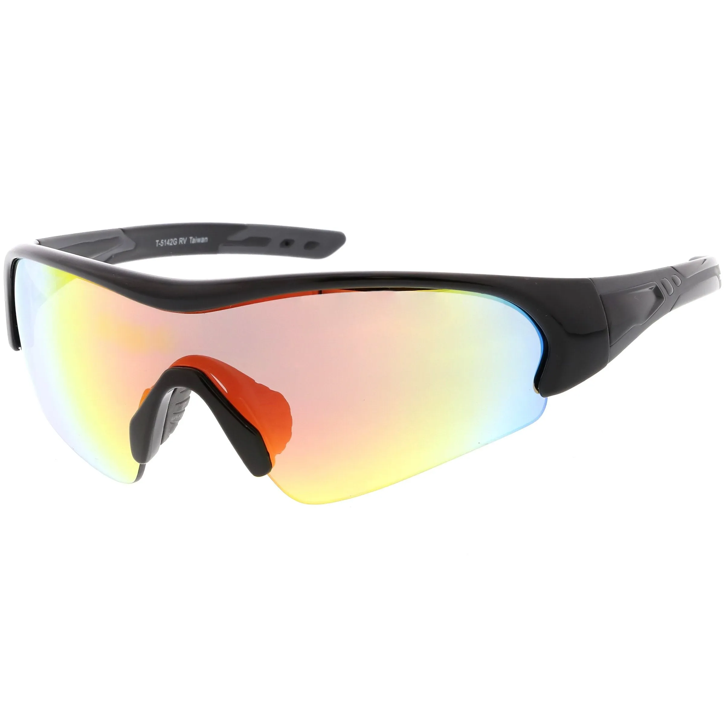 Men's Sports TR-90 Half Frame Mirrored Lens Shield Sunglasses C533 sold by ZeroUV product image thumbnail 3