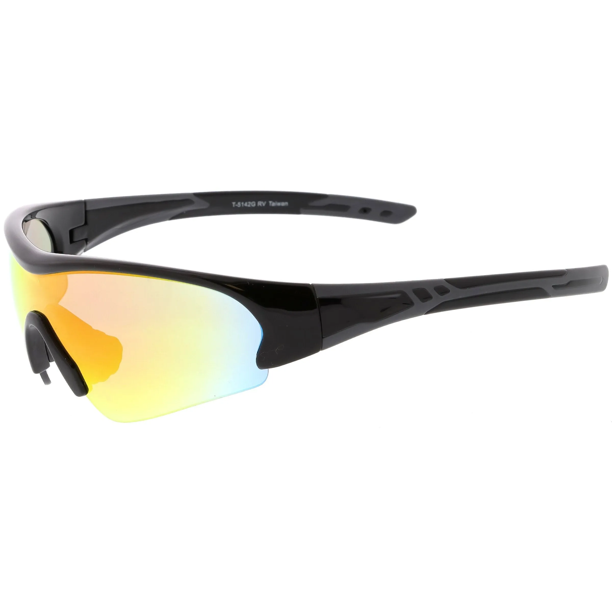 Men's Sports TR-90 Half Frame Mirrored Lens Shield Sunglasses C533 sold by ZeroUV product image thumbnail 4