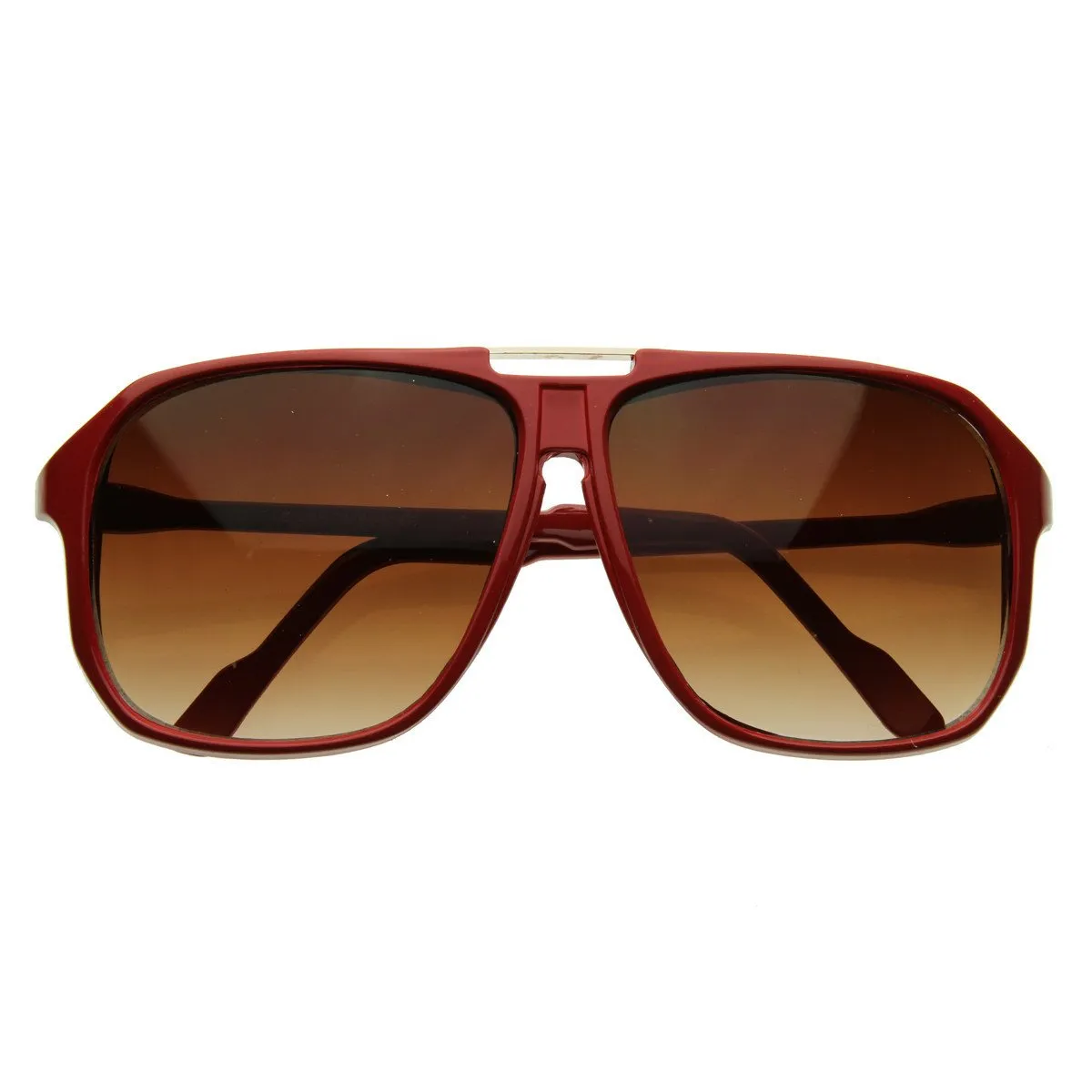 Large Retro Nerd Square Aviator Block Sunglasses 2841 sold by ZeroUV product image thumbnail 3