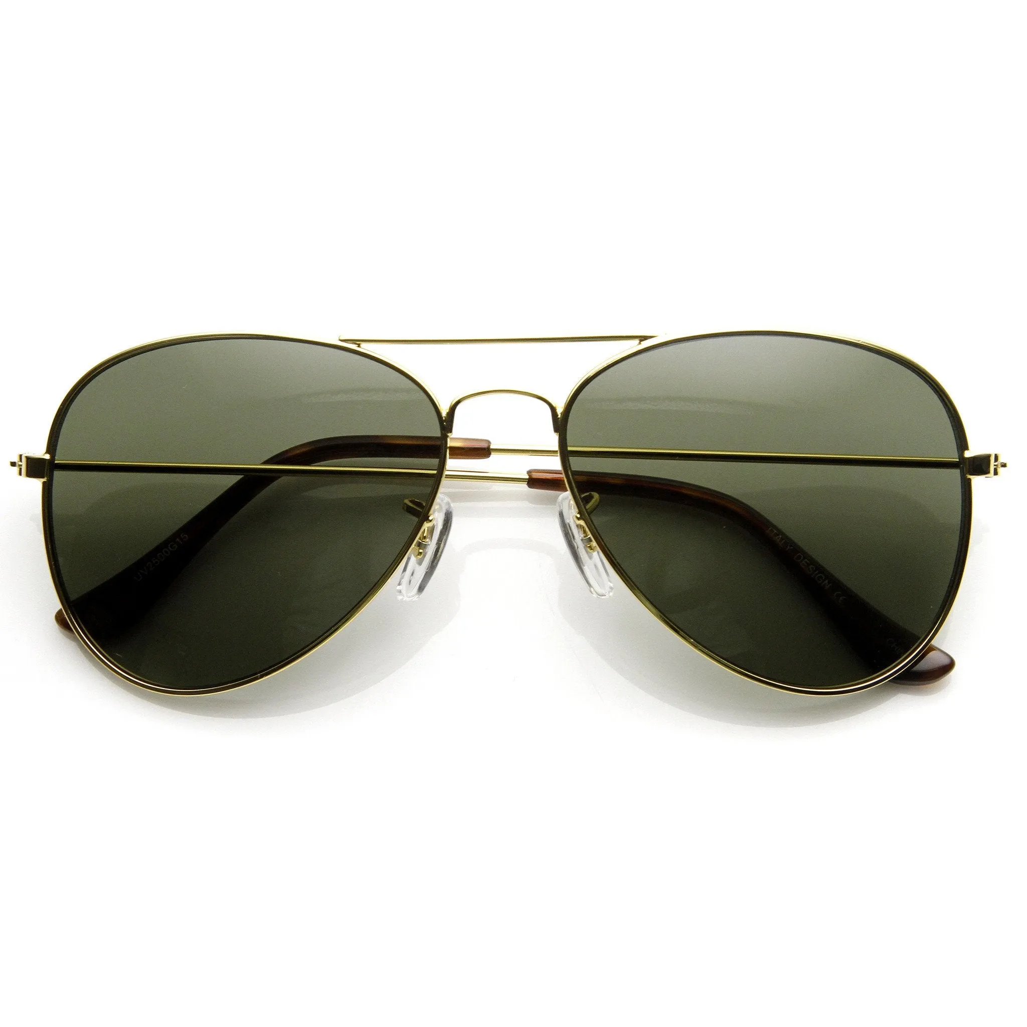 Limited Dead Stock Glass Lens Classic Metal Military Aviator Sunglasses 1042 sold by ZeroUV