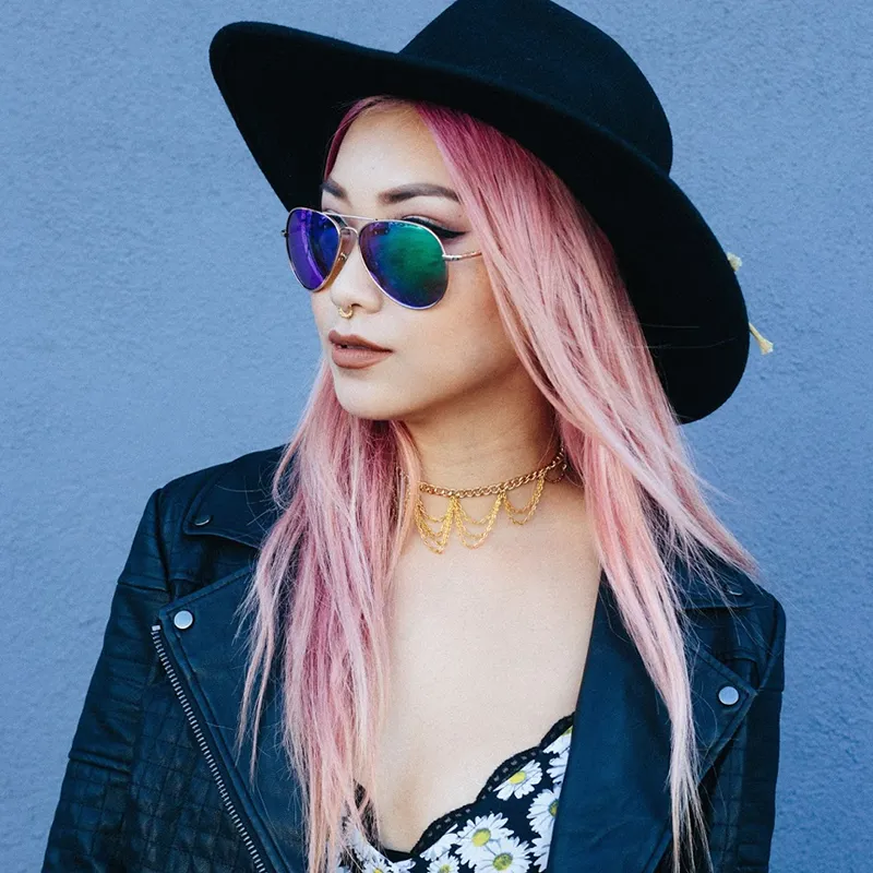 Premium Retro Flash Color Mirrored Lens Aviator Sunglasses sold by ZeroUV