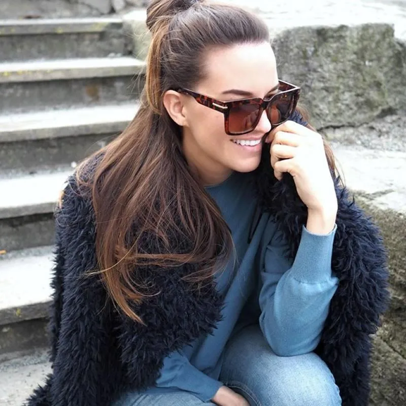 Oversize Square Retro Block Hipster Sunglasses 9259 sold by ZeroUV product image thumbnail 4