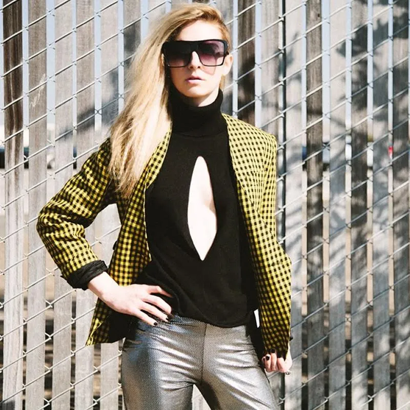 Oversize Square Retro Block Hipster Sunglasses 9259 sold by ZeroUV product image thumbnail 5