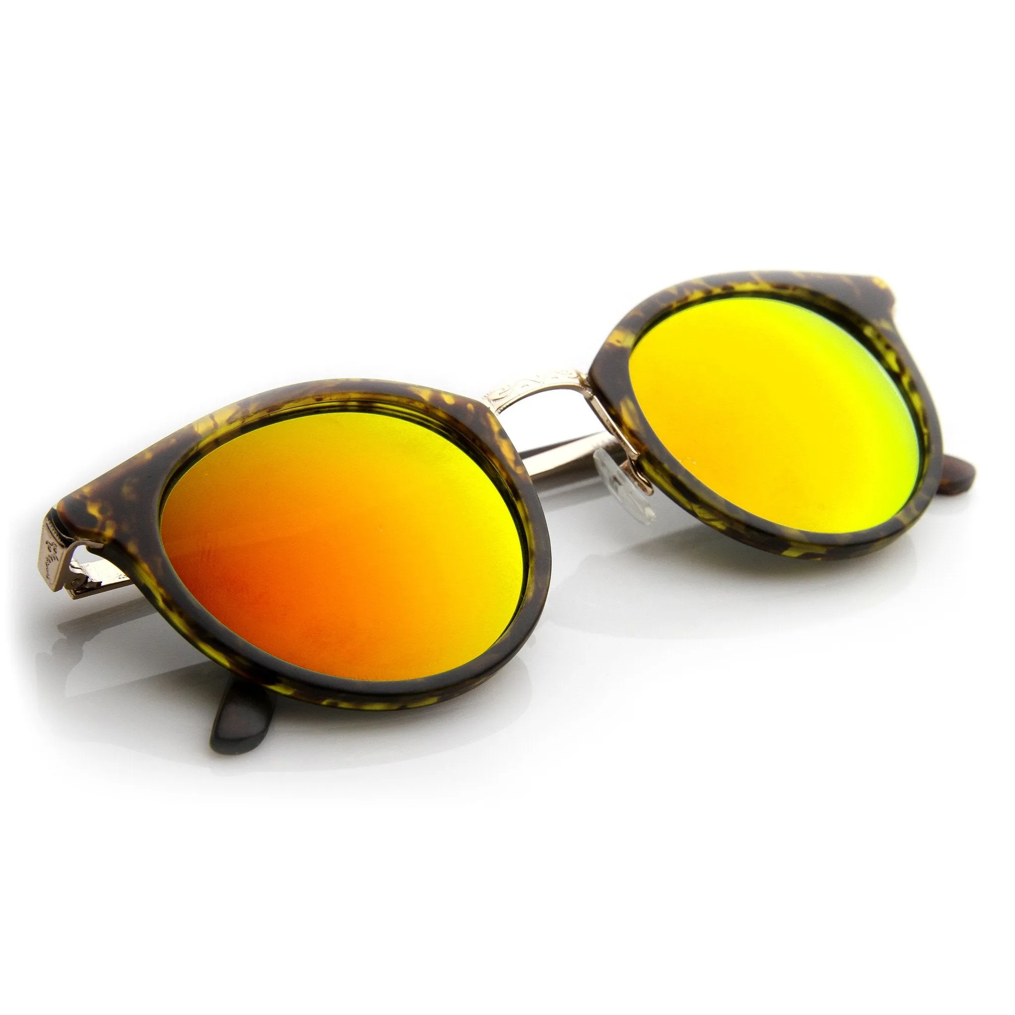 Vintage Dapper P3 Horned Rim Mirror Lens Sunglasses 9617 sold by ZeroUV product image thumbnail 5