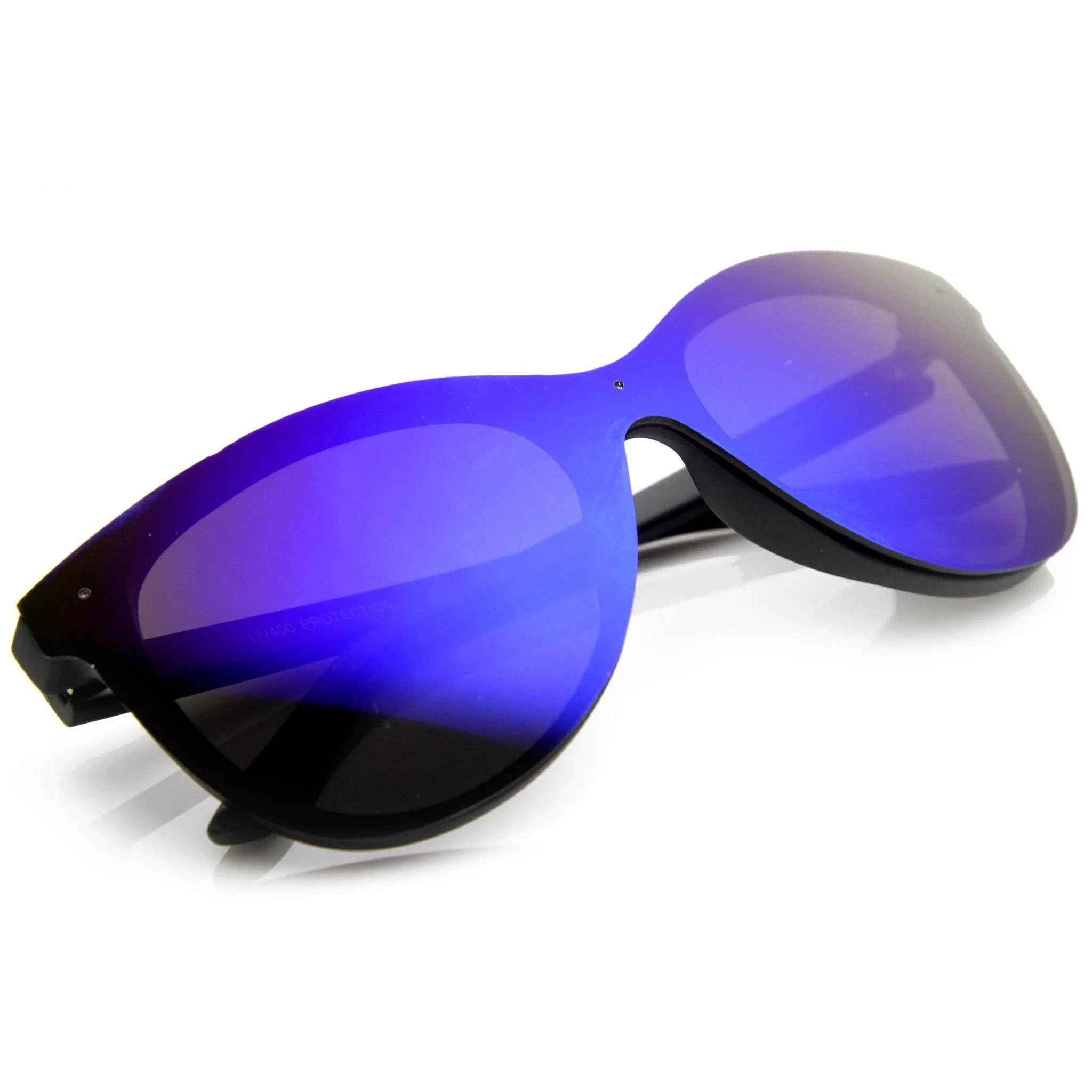 Ultra Futuristic Flat Shield Sunglasses With Mirror Lenses 9737 sold by ZeroUV product image thumbnail 4