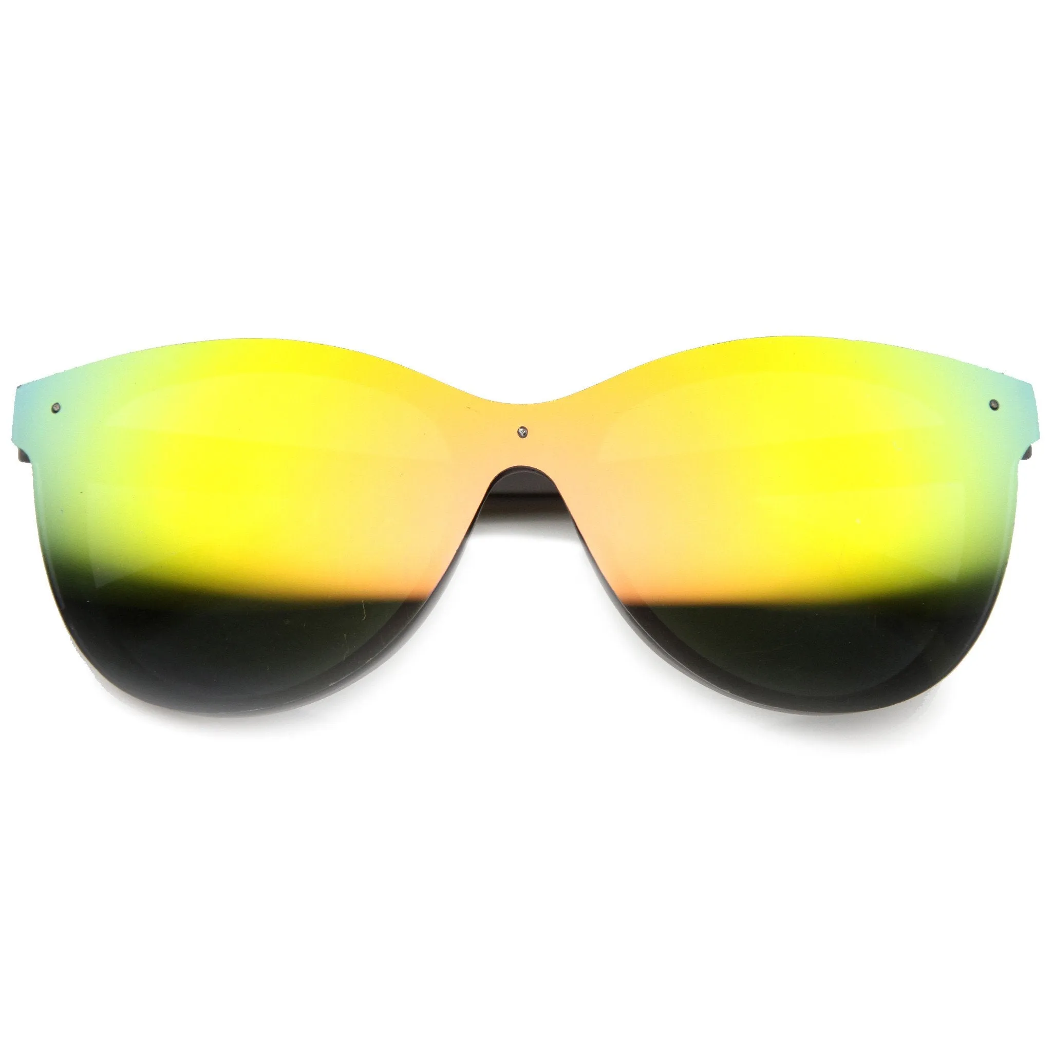 Ultra Futuristic Flat Shield Sunglasses With Mirror Lenses 9737 sold by ZeroUV product image thumbnail 5