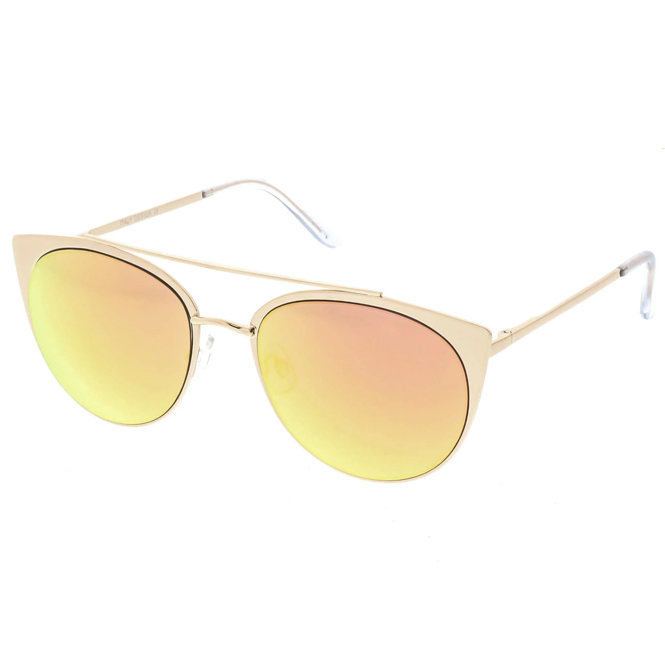 Premium Laser Cut Half Frame Flat Mirrored Lens Sunglasses C364 sold by ZeroUV product image thumbnail 2