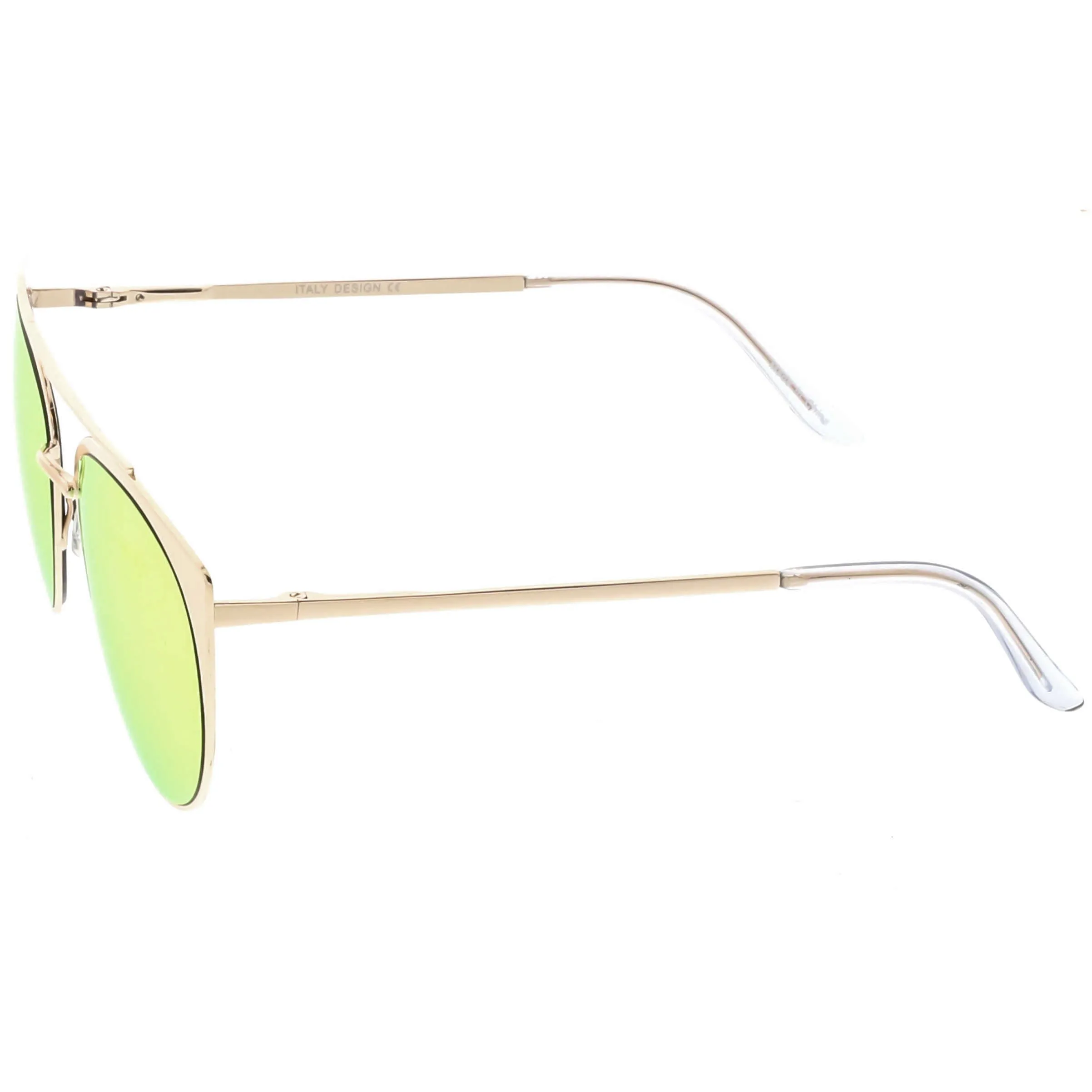Premium Laser Cut Half Frame Flat Mirrored Lens Sunglasses C364 sold by ZeroUV product image thumbnail 3