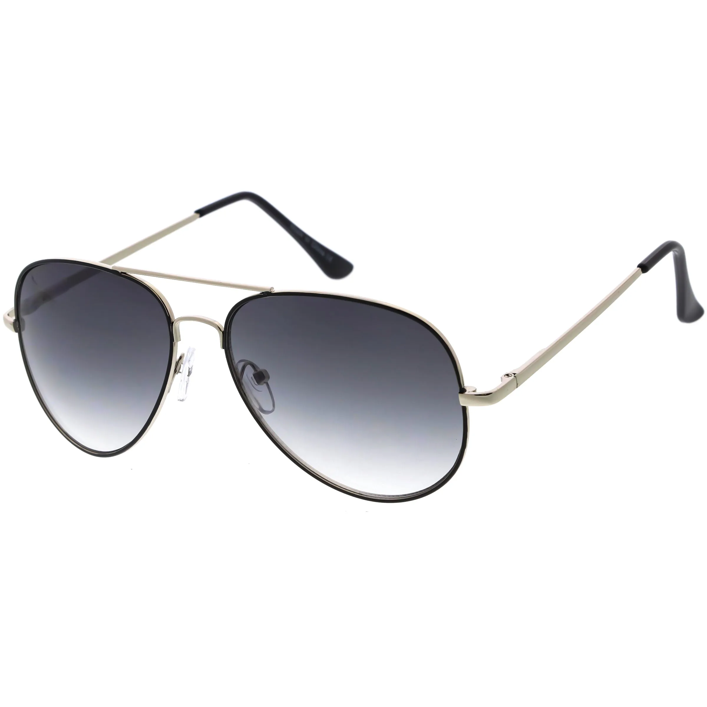 Classic Everyday Medium Sized Metal Aviator Sunglasses D118 sold by ZeroUV product image thumbnail 5