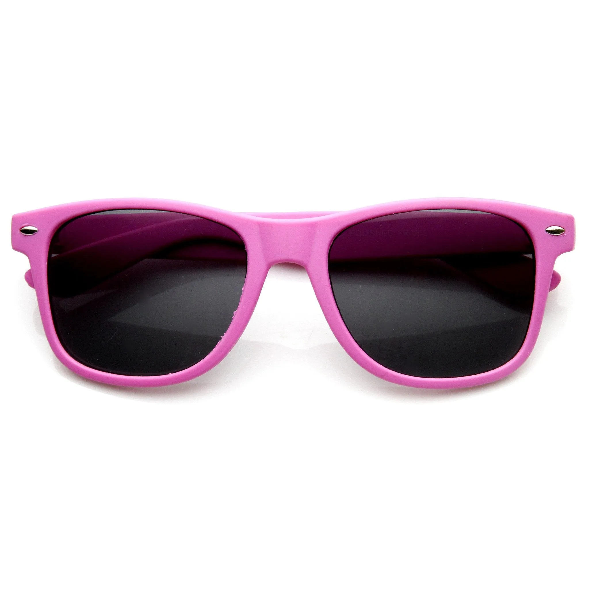 Retro Soft Rubberized Colorful Matte Horned Rim Sunglasses 9344 sold by ZeroUV product image thumbnail 2