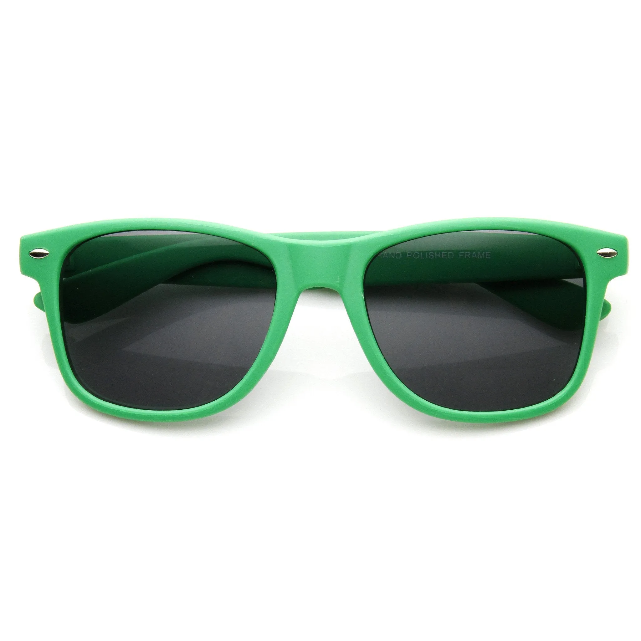 Retro Soft Rubberized Colorful Matte Horned Rim Sunglasses 9344 sold by ZeroUV product image thumbnail 3