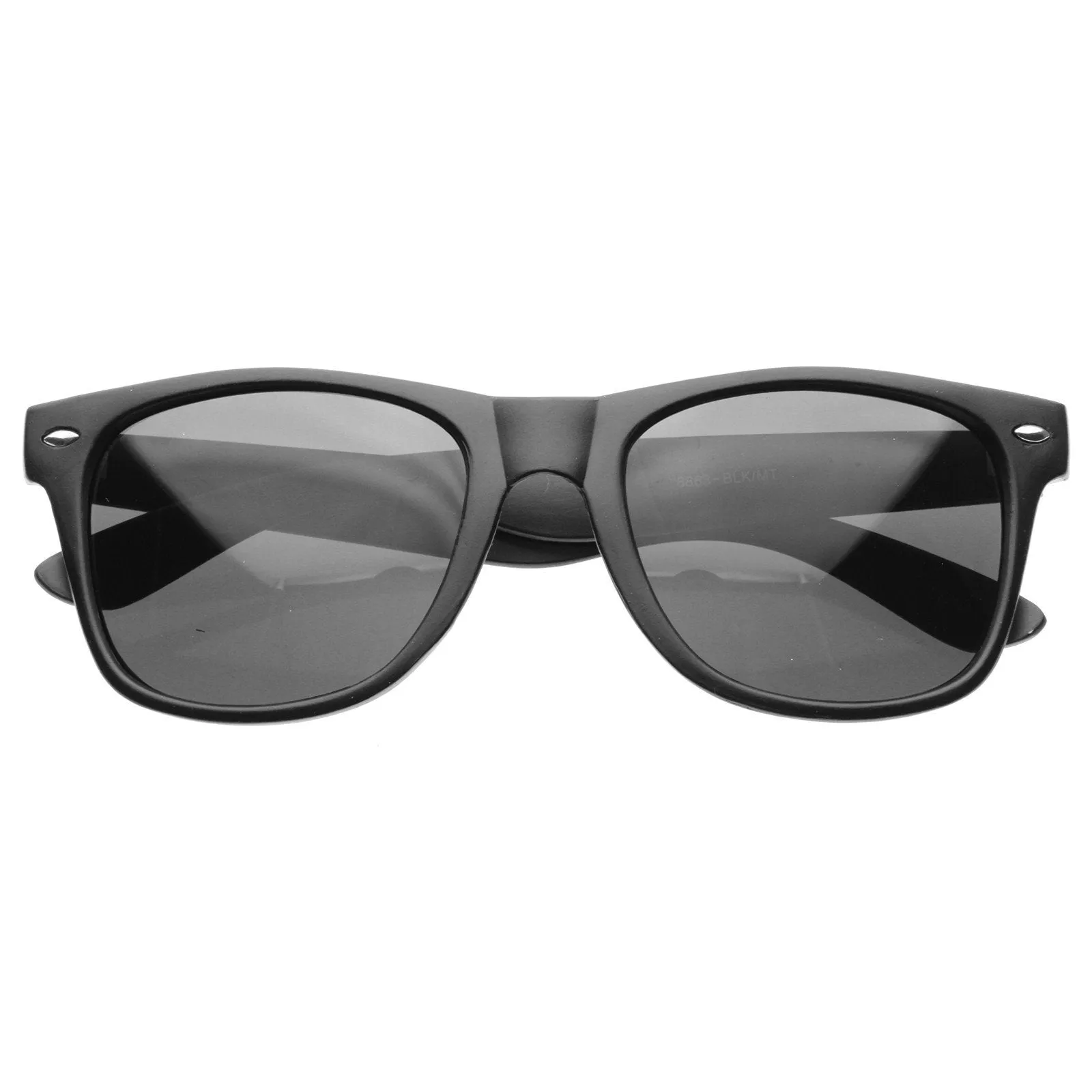 Hipster Street Wear Soft Rubber Matte Black Horned Rim Sunglasses 8350 sold by ZeroUV