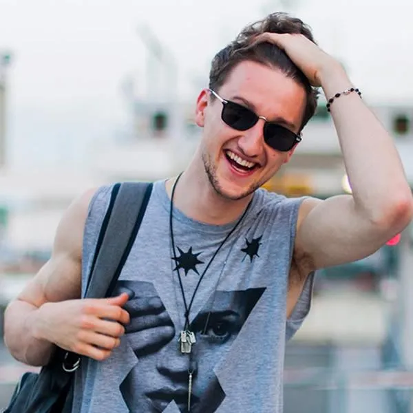 Modern Mens Dapper Fashion Frame Metal Arm Sunglasses 8633 sold by ZeroUV product image thumbnail 2