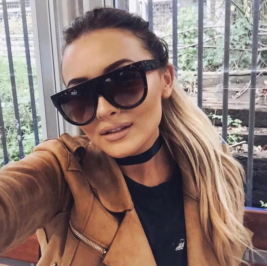 Large Oversized Flat Top Teardrop Frame Aviator Sunglasses 9142 sold by ZeroUV product image thumbnail 3