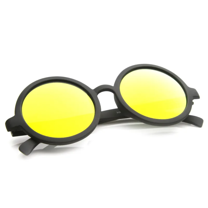 Retro Round Classic Flash Mirrored Lens Sunglasses 9311 sold by ZeroUV