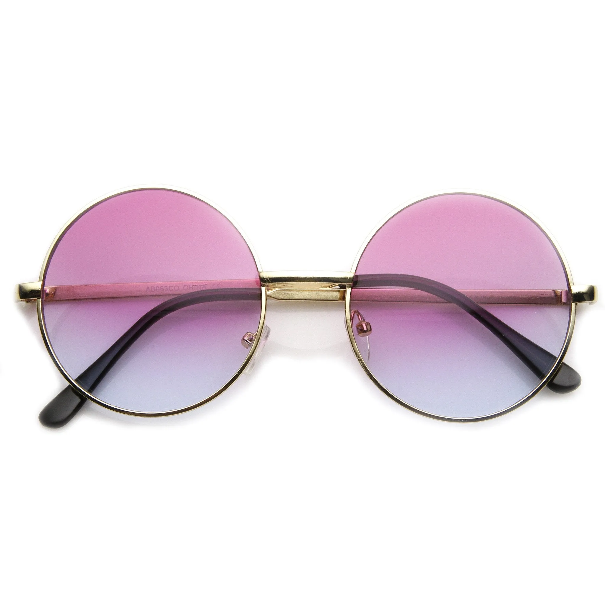 Retro Lennon Inspired Round Multi Color Rainbow Lens Sunglasses 9204 sold by ZeroUV product image thumbnail 5