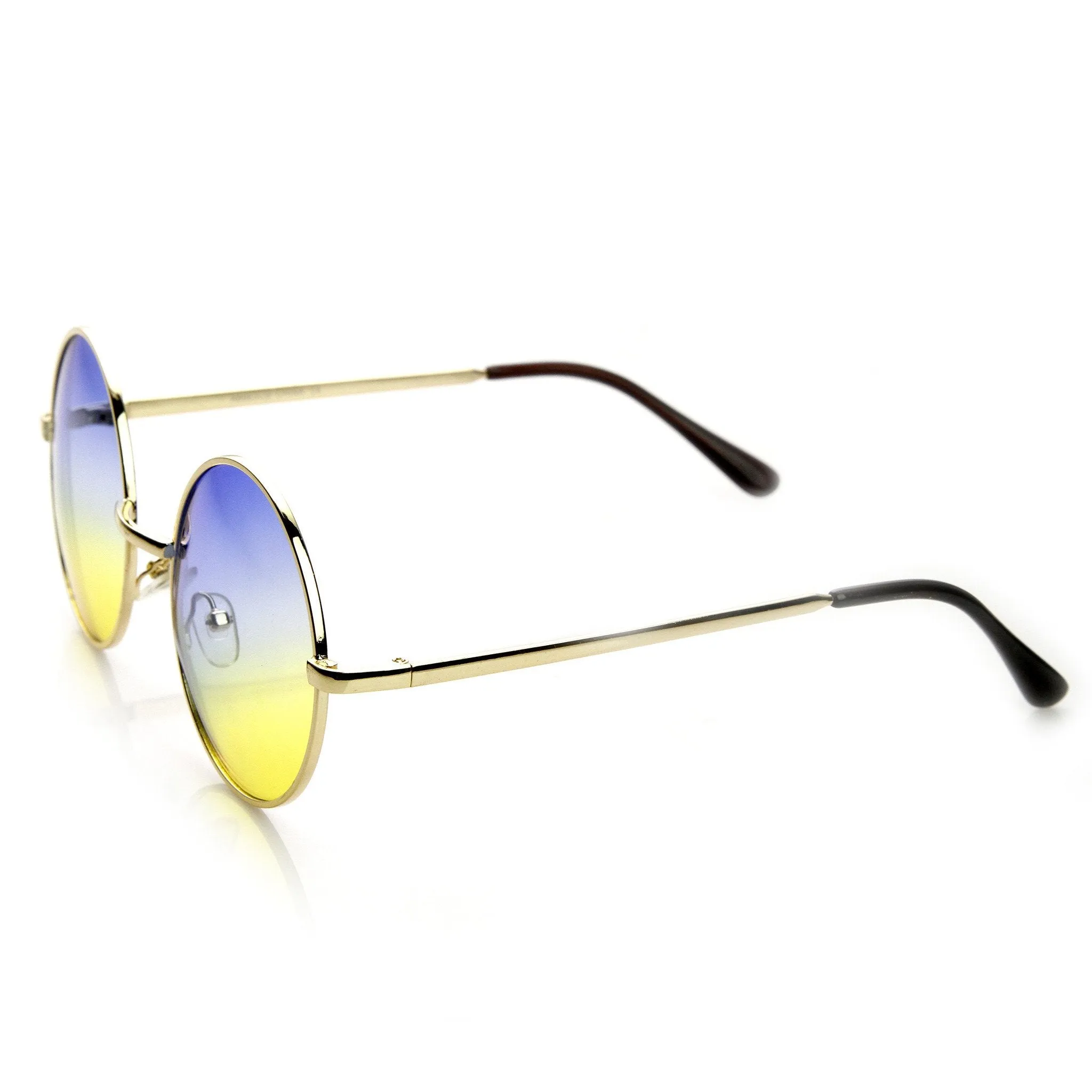 Retro Lennon Inspired Round Multi Color Rainbow Lens Sunglasses 9204 sold by ZeroUV product image thumbnail 3